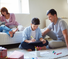 family spending time together